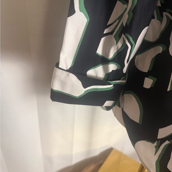 Chico's Black And White Button Down Shirt 2 - Picture 4 of 11